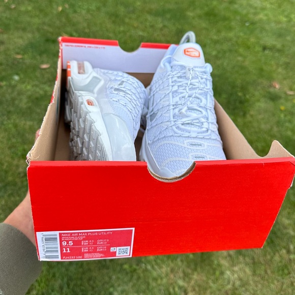 Shoes Nike Air Max Plus Utility WhiteOrange Brand new Men's size 9,5 us 10,5 us - Picture 6 of 6